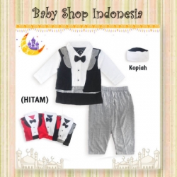 large Setelan Baju Koko Anak Tuksedo Hitam